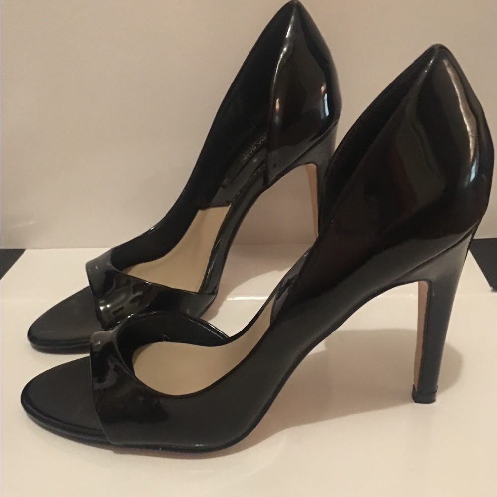 Zara Patent Leather Peep Toe Pumps 6